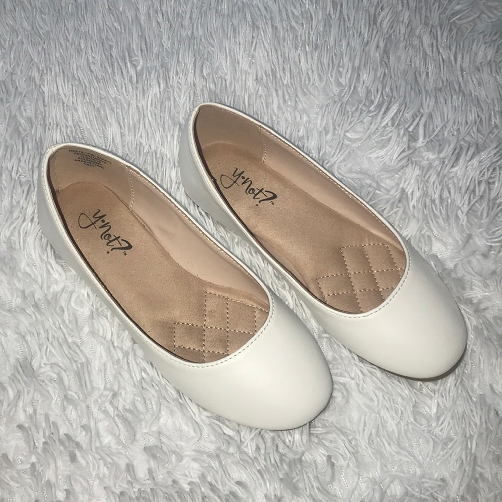 Girls White Flat Dress Shoe First Communion